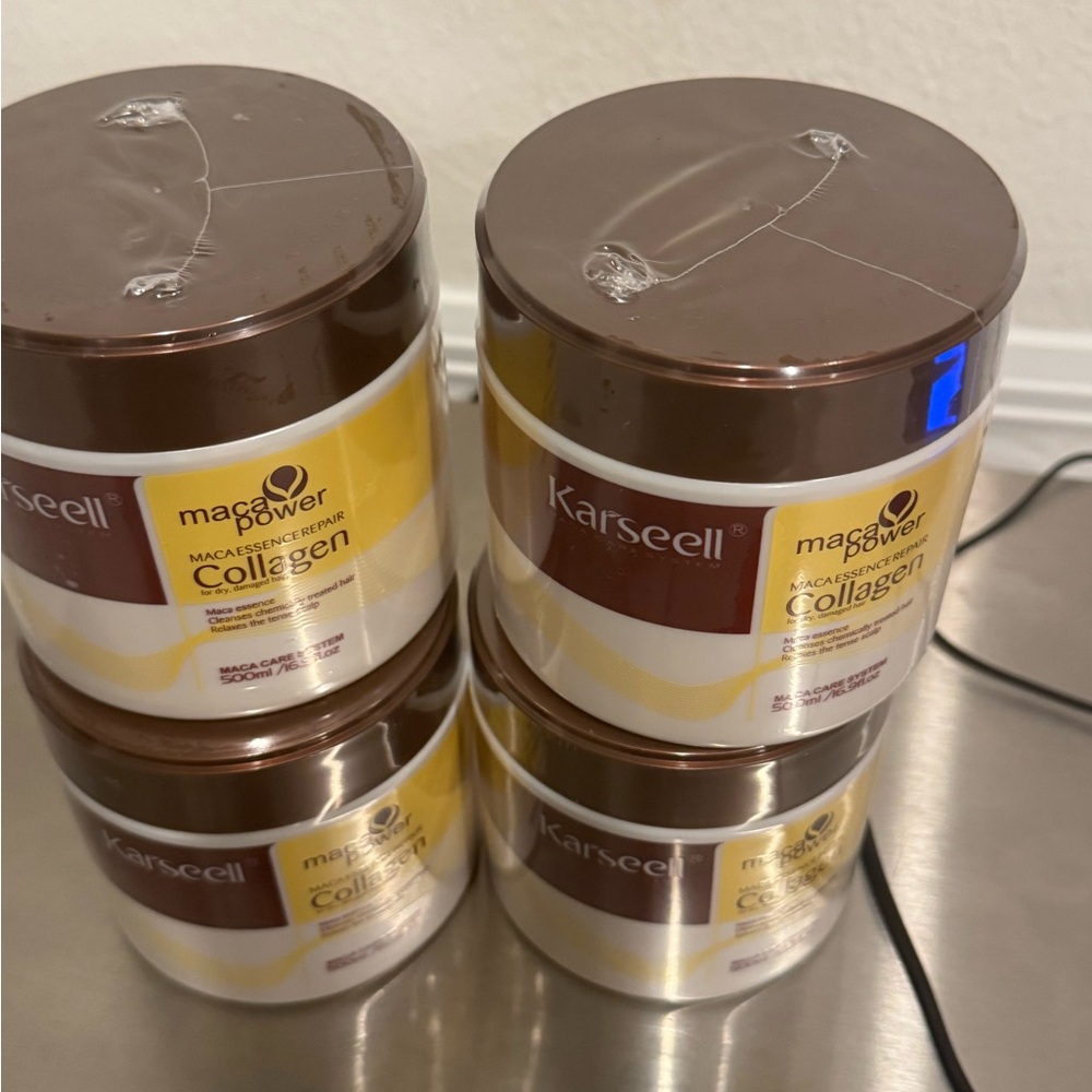 Brown and Yellow Hair Treatment Mask for Deep Conditioning